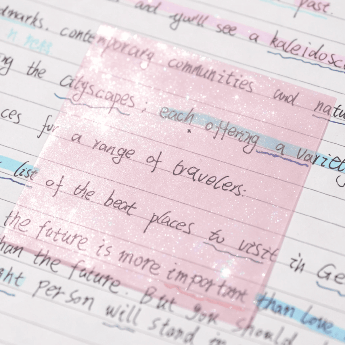 munchies glitter notes
